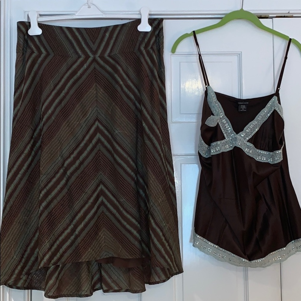 Zoey Teal & Brown skirt w/Moda XL Teal/Brown camo